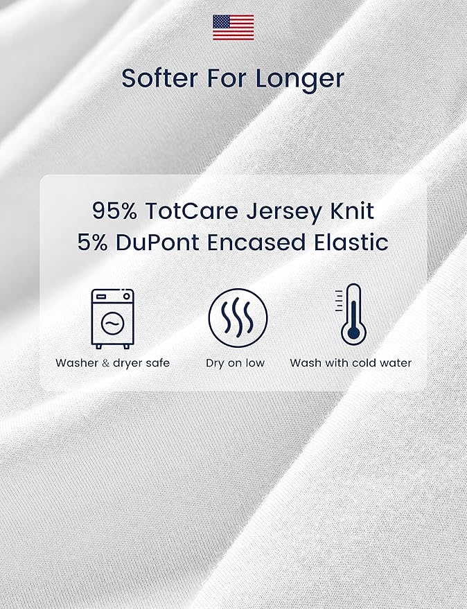 TotAha Premium Stretchy Bassinet Cradle Sheets (2-Pack) -Hypoallergenic, Silky Comfort, Buttery Soft, Calming Effect, All-Season Jersey-Knit, 32 X 16 X 3''(Blue Flower & Small Floral)