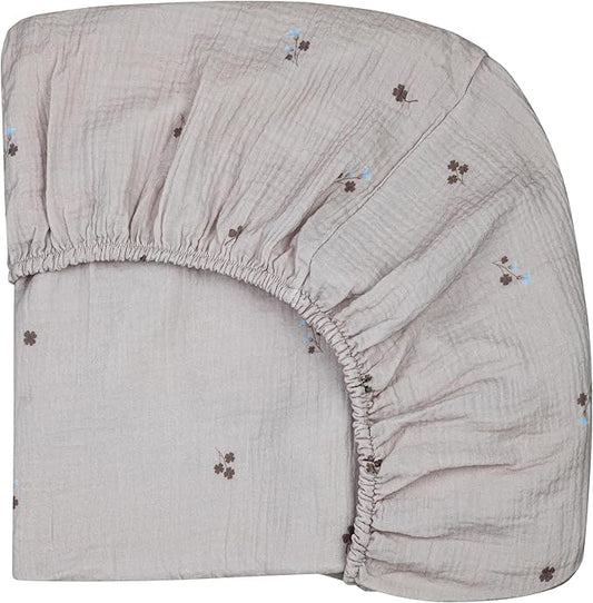 Extra Soft Muslin Fitted Crib Sheets 100% Cotton Baby Crib Sheets for Standard Crib Mattress | 28 X 52 Inches