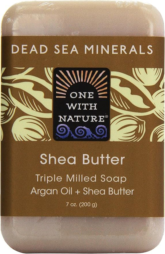 One With Nature, Dead Sea Mineral Bar Soap, Shea Butter, 7 oz