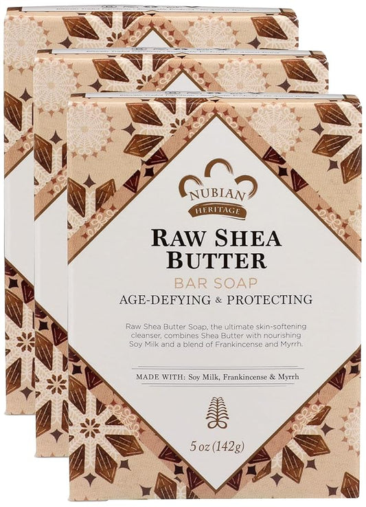 Nubian Heritage Bar Soap Raw Shea Butter 5 Oz (Pack of 3)