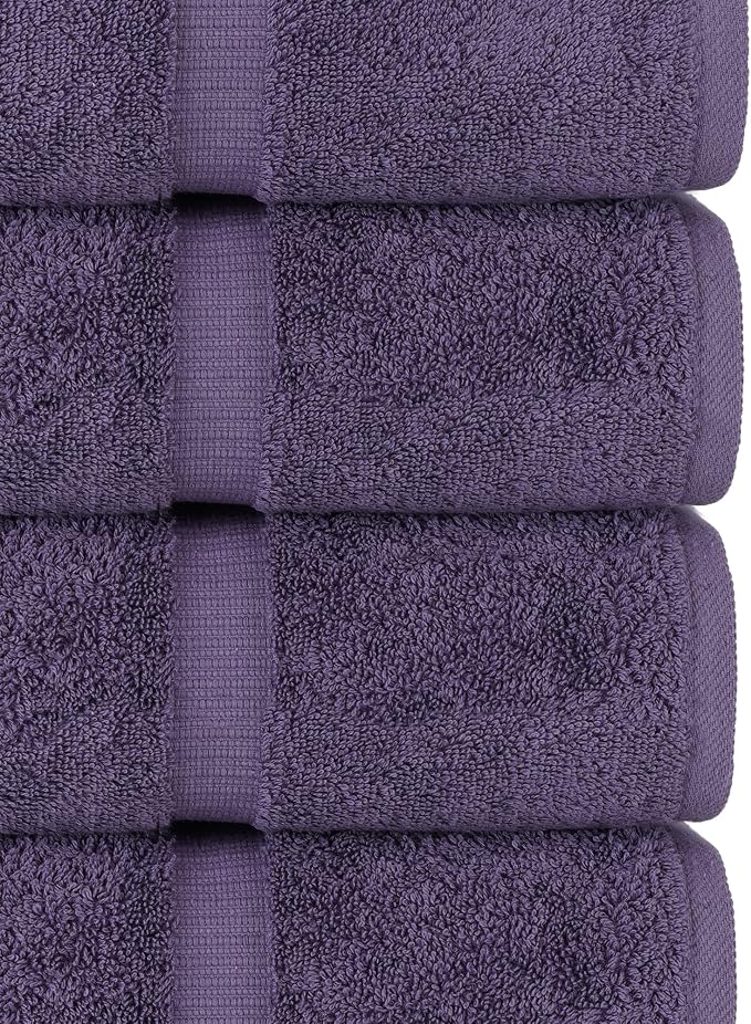 Chakir Turkish Linens | Hotel & Spa Quality 100% Cotton Premium Turkish Towels | Soft & Absorbent (8-Piece Towel Sets, Plum)