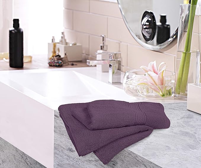 Utopia Towels 6 Pack Premium Hand Towels Set, 16 by 28 inches, 100% Ring Spun Cotton, Ultra Soft and Highly Absorbent 600GSM Towels for Bathroom, Gym, Shower, Hotel, and Spa, Plum