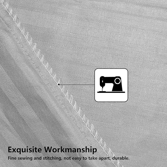 Toddler Pillowcases Set of 2, Hypoallergenic 14x19 Pillow Cover Fits Pillows Sized 13x18 or 14x19, 100% Soft Cotton Envelope Closure Kids Pillowcase for Sleeping, Machine Washable, Grey Stripe