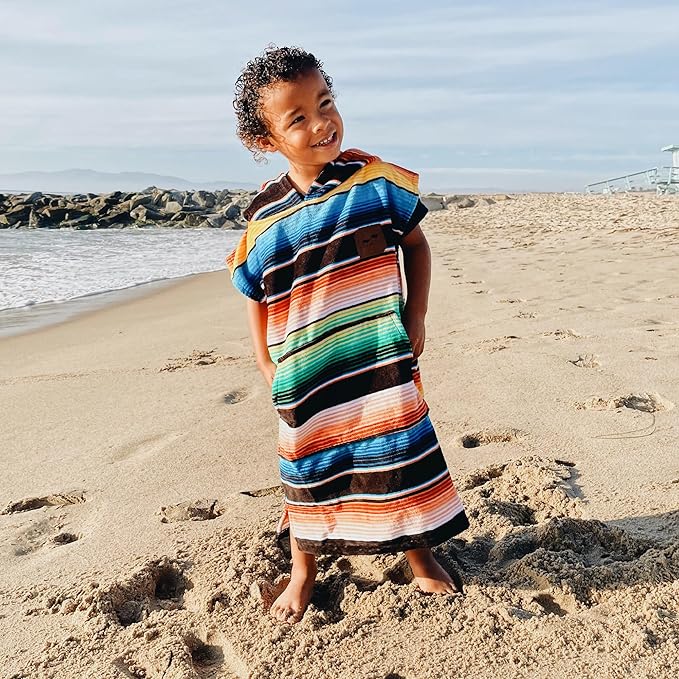 Slowtide Joaquin Changing Beach Poncho | Ultra Soft & Absorbent | Internal Access Dual Pockets
