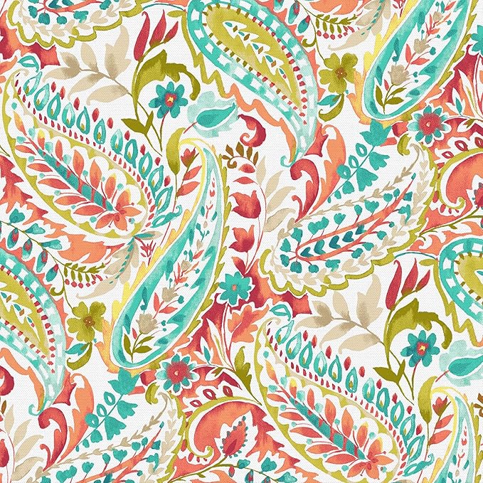 LVTXIII Outdoor Throw Pillow Covers Waterproof Tropic Accent Pillow Cases Fluffy Outdoor Cushion Covers for Garden and Patio Furniture Decoration, 16x16, 2 Pack, Pretty Paisley