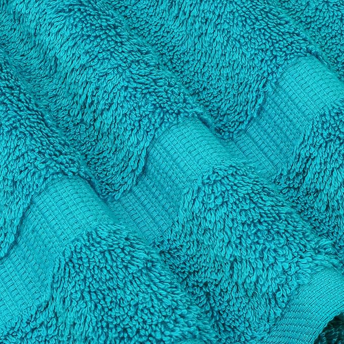 Chakir Turkish Linens | Hotel & Spa Quality 100% Cotton Premium Turkish Towels | Soft & Absorbent (4-Piece Washcloths, Aqua)