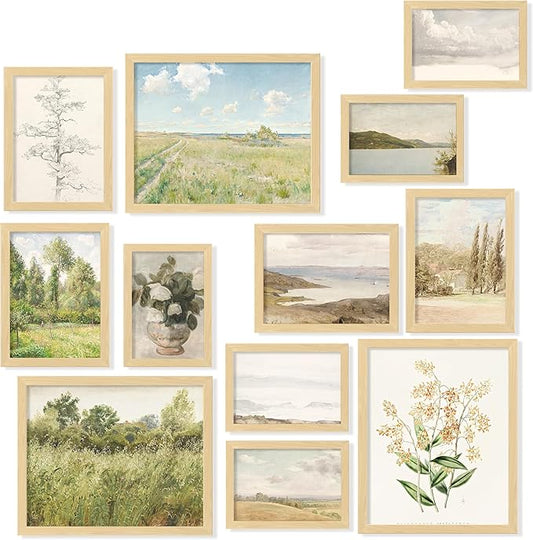 97 Decor Vintage Posters for Room Aesthetic - Vintage Wall Art Prints, French Country Decor, Farmhouse Eclectic Home, Gallery Landscape Art Pictures for Cottagecore Bedroom Kitchen Bathroom (UNFRAMED)