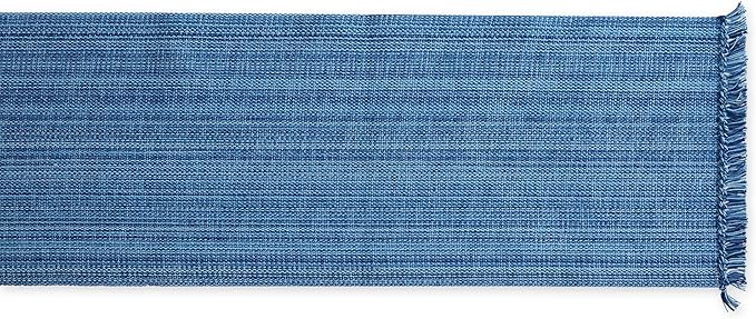 DII Variegated Tabletop Collection, Table Runner, 13x108, Nautical Blue