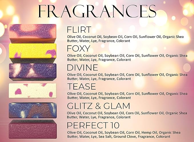 NATURAL AMERICAN Womens Bar Soap – Perfume Scents, 100% All Natural Soap for Women, Essential Oils, Organic Shea Butter – (6pk) Handmade Soaps for Women – GODDESS Women Soap, 5 oz Bar Soap for Women
