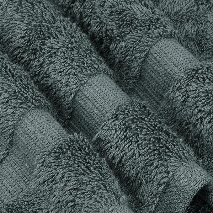 Chakir Turkish Linens | Hotel & Spa Quality 100% Cotton Premium Turkish Towels | Soft & Absorbent (8-Piece Towel Sets, Dark Gray)