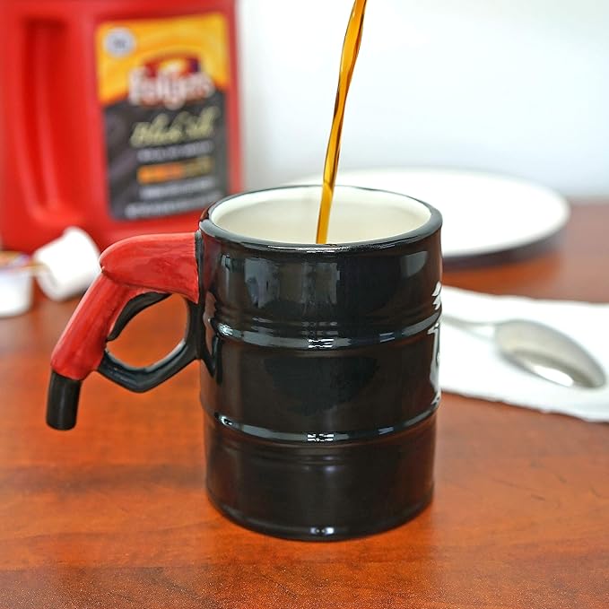 Oil Drum Gas Pump Handle 14oz Ceramic Coffee & Tea Mug - Fairly Odd Novelties