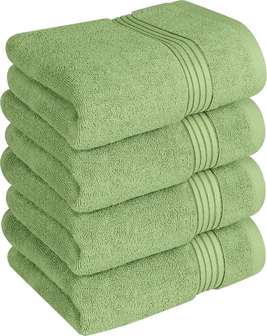 Utopia Towels 4 Piece Premium Hand Towels Set, 16 by 28 inches, 100% Ring Spun Cotton, Lightweight and Highly Absorbent Towels for Bathroom, Travel, Camp, Hotel, and Spa, Sage Green