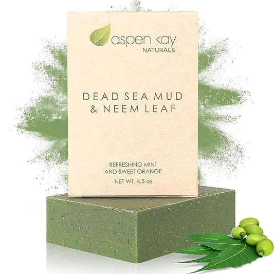 Aspen Kay Naturals Soap Bars 4.5oz, Dead Sea Mud and Neem