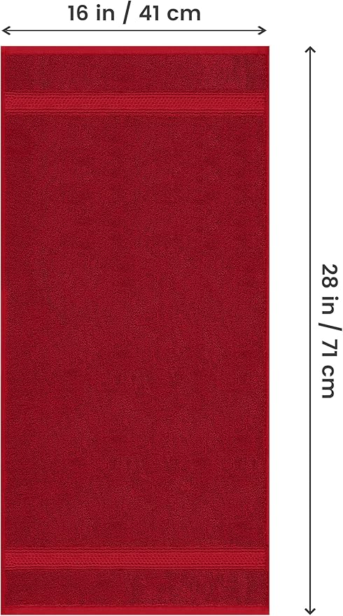 Utopia Towels 6 Pack Premium Hand Towels Set, 16 by 28 inches, 100% Ring Spun Cotton, Ultra Soft and Highly Absorbent 600GSM Towels for Bathroom, Gym, Shower, Hotel, and Spa, Red
