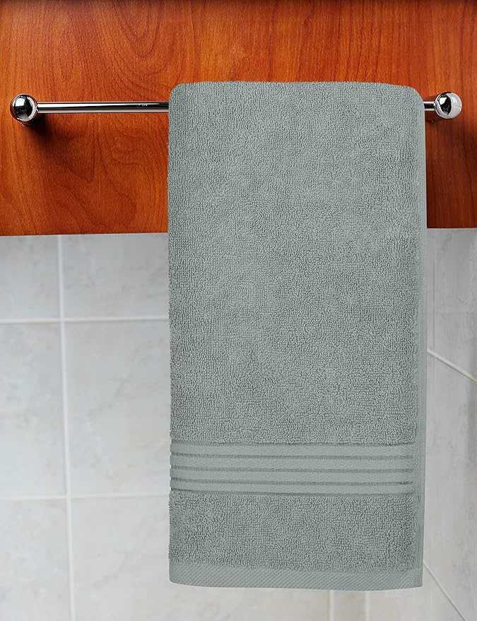 Utopia Towels 6 Piece Premium Hand Towels Set, 16 by 28 inches, 100% Ring Spun Cotton, Lightweight and Highly Absorbent Towels for Bathroom, Travel, Camp, Hotel, and Spa, Cool Grey