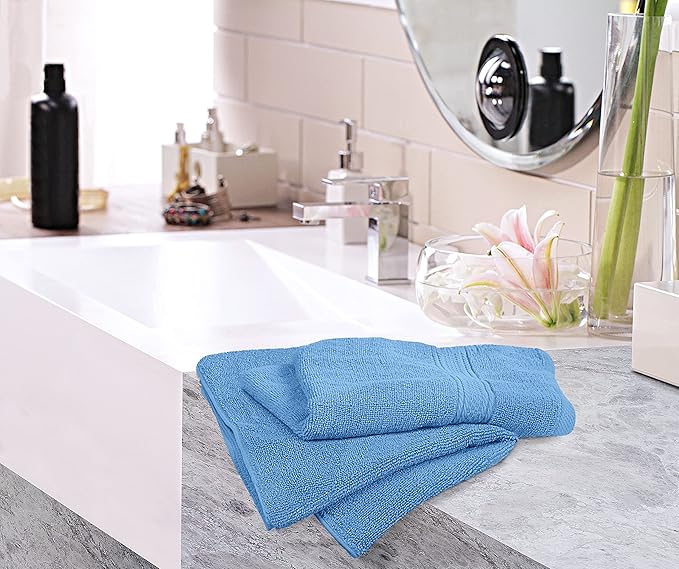 Utopia Towels 6 Pack Premium Hand Towels Set, 16 by 28 inches, 100% Ring Spun Cotton, Ultra Soft and Highly Absorbent 600GSM Towels for Bathroom, Gym, Shower, Hotel, and Spa, Electric Blue