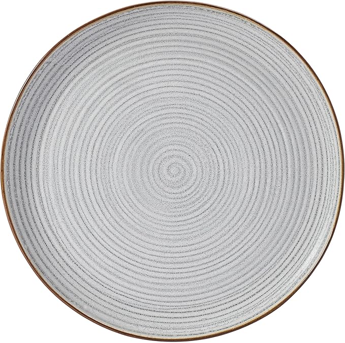 Pfaltzgraff Rowan Gray 12 Piece Plate Bowl Dinnerware Set, Service for 4