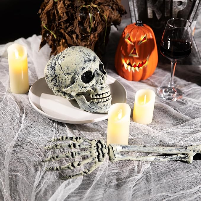 RunNico 197" x 85" Halloween Creepy Cloth - Halloween Spooky Fabric Cloth - Scary Gauze Blood Creepy Cloth for Haunted House Halloween Party Yard Wall Doorway Outdoors Decoration