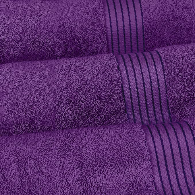 Elegant Comfort Premium Turkish Cotton 1 Piece Jumbo Bath Towel - 35 x 70 inch, Luxurious Hotel Spa Quality 100% Turkish Cotton Large Bath Towel - Highly Absorbent - Soft Bathroom Towel, Purple