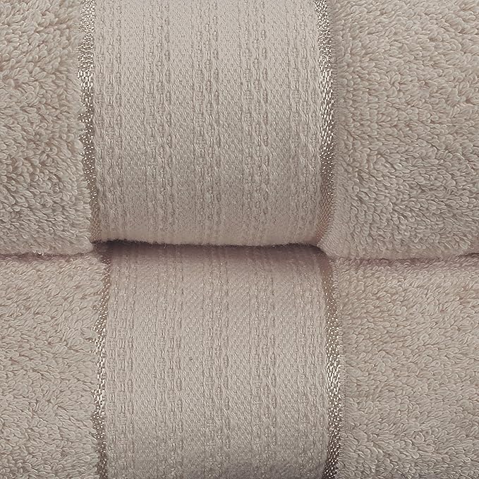 GLAMBURG 700 GSM Premium Oversized Extra Large Cotton 2 Pack Bath Sheet 35x70-100% Combed Cotton - Luxury Hotel & Spa Quality - Durable Ultra Soft Highly Absorbent - Tan