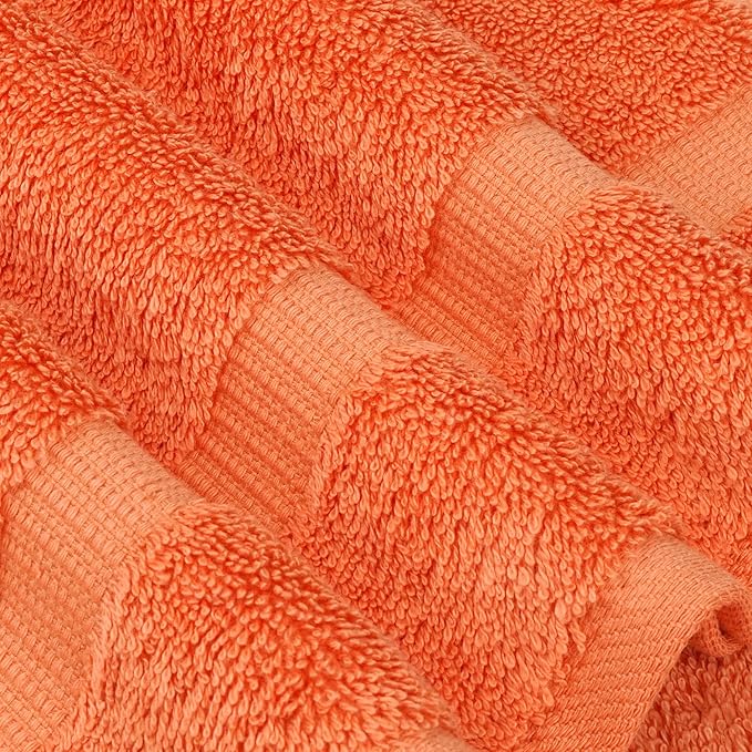 Chakir Turkish Linens | Hotel & Spa Quality 100% Cotton Premium Turkish Towels | Soft & Absorbent (12-Piece Washcloths, Coral)