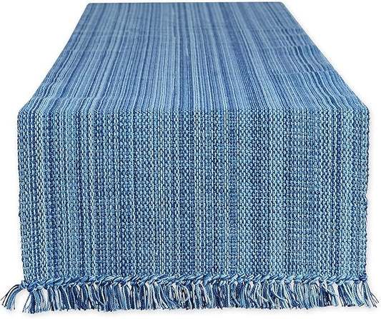 DII Variegated Tabletop Collection, Table Runner, 13x108, Nautical Blue