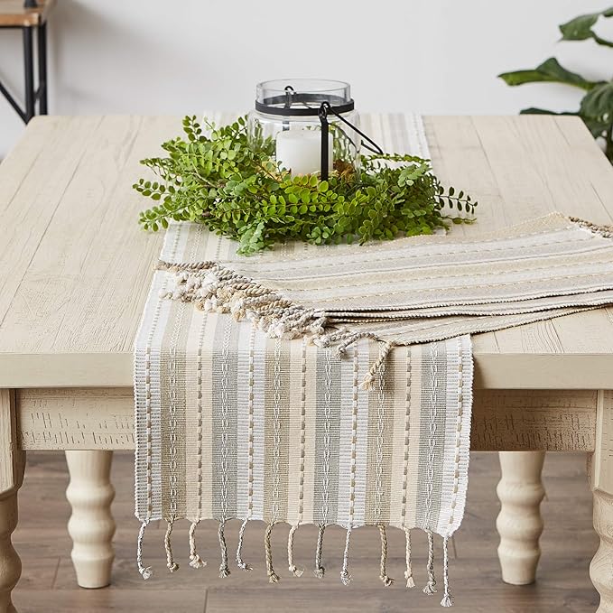 DII Southwest Collection Tabletop, Table Runner, 14x72, Natural
