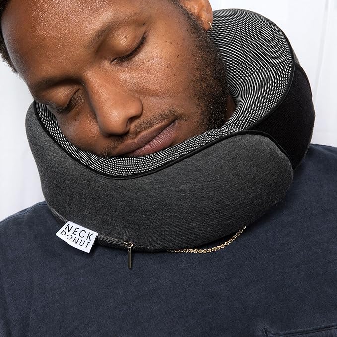 Neck Pillows for Travel - Airplane Pillow – Memory Foam for Kids & Adults – Travel Neck Pillow & Airplane Travel Essentials for Sleeping Support On Flight Or Car (Graphite Grey)