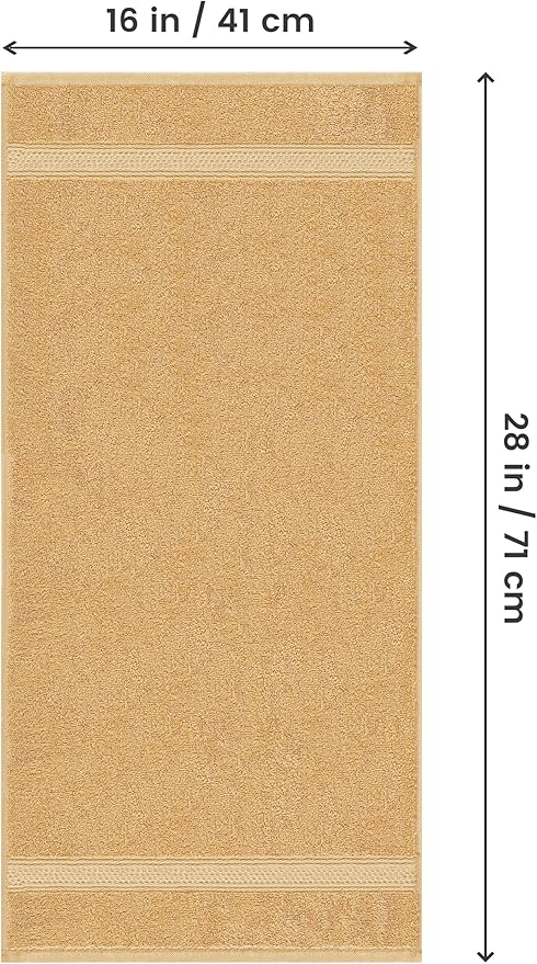 Utopia Towels 6 Pack Premium Hand Towels Set, 16 by 28 inches, 100% Ring Spun Cotton, Ultra Soft and Highly Absorbent 600GSM Towels for Bathroom, Gym, Shower, Hotel, and Spa, Beige