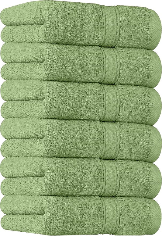 Utopia Towels 6 Pack Premium Hand Towels Set, 16 by 28 inches, 100% Ring Spun Cotton, Ultra Soft and Highly Absorbent 600GSM Towels for Bathroom, Gym, Shower, Hotel, and Spa, Sage Green