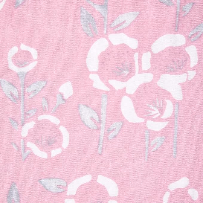 aden + anais, Cotton Knit Baby Wrap, Newborn Wearable Swaddle Blanket, 3 Pack, Pink Stencil, 0-3 Months