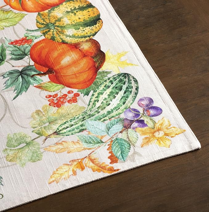 Maison d' Hermine Placemats Set of 4 100% Cotton Washable Cloth Place Mats, Reusable Table Mats for Kitchen Dining Decoration, Party, Wedding, Restaurant (Lumina, 13" x 19")