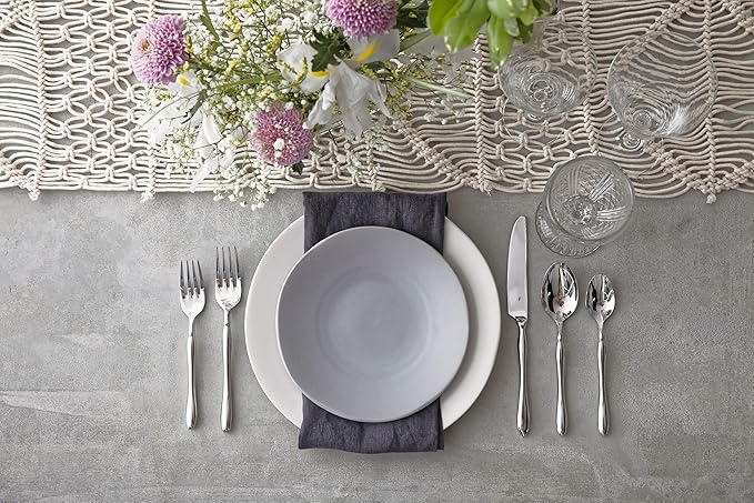 Fortessa Vitraluxe Dinnerware Heirloom Matte Finish Salad Plate 8-Inch, Smoke, Set of 4