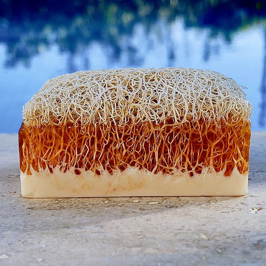 Natural Handmade Donkey Milk & Honey Soap Bar With Pumpkin Fiber 120gr | Anti Ageing | Anti Wrinkle | Effective For Acne And Eczema