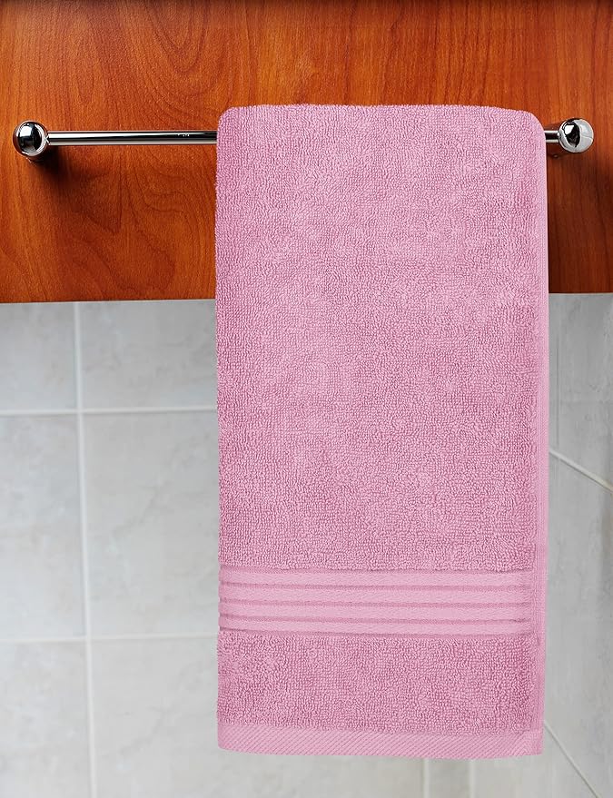 Utopia Towels 6 Piece Premium Hand Towels Set, 16 by 28 inches, 100% Ring Spun Cotton, Lightweight and Highly Absorbent Towels for Bathroom, Travel, Camp, Hotel, and Spa, Pink