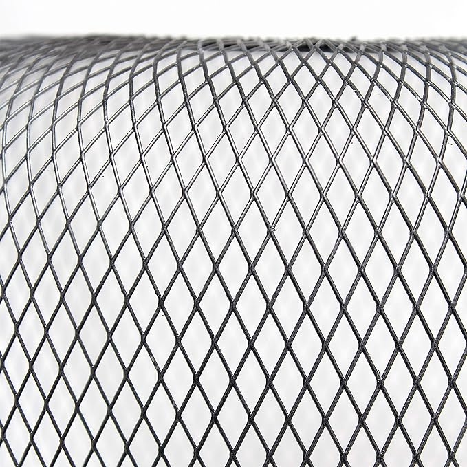 Simple Designs LT1072-BLK Metal Mesh Industrial Table Lamp, Black