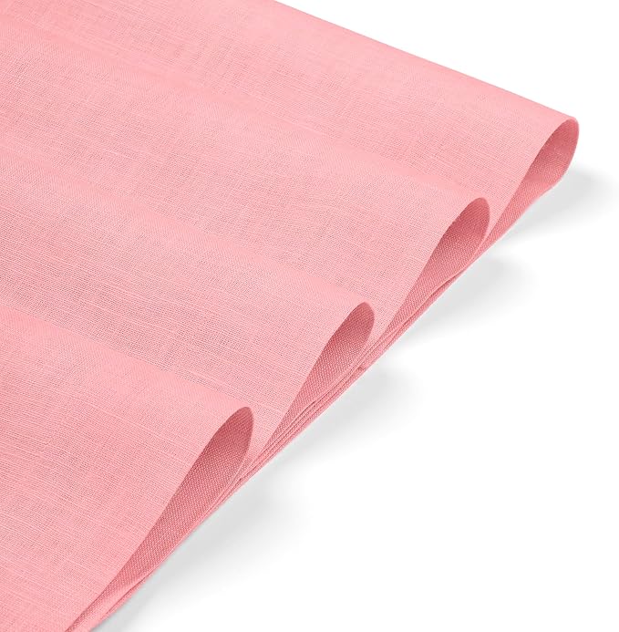 D'Moksha Homes Linen Dusty Pink Placemats Set of 4-100% Pure Linen Placemats 14 x 19 Inch for Summer - Handcrafted and Machine Washable