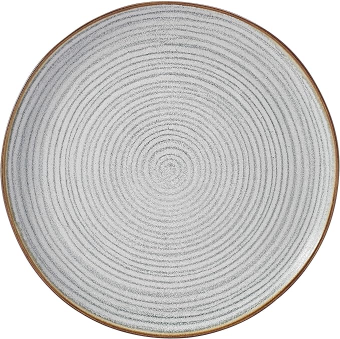 Pfaltzgraff Rowan Gray 12 Piece Plate Bowl Dinnerware Set, Service for 4