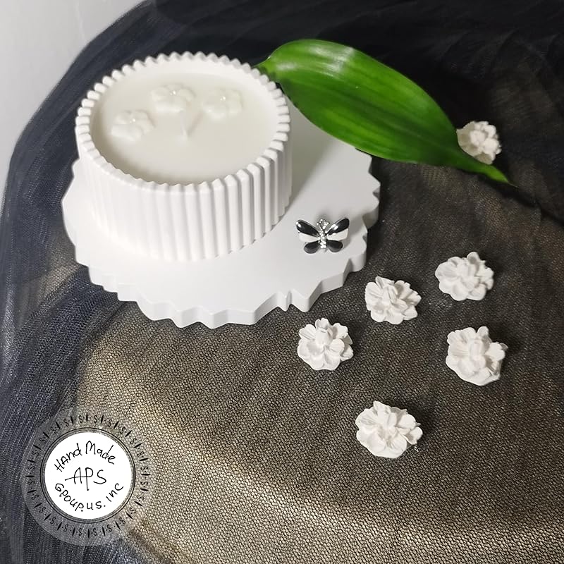 Candle and Stand Set, Soy and Coconut Wax, Unscented, Plaster Holder, Cotton Wick, Home Decor Gift,Eco-Friendly Candle With Stand