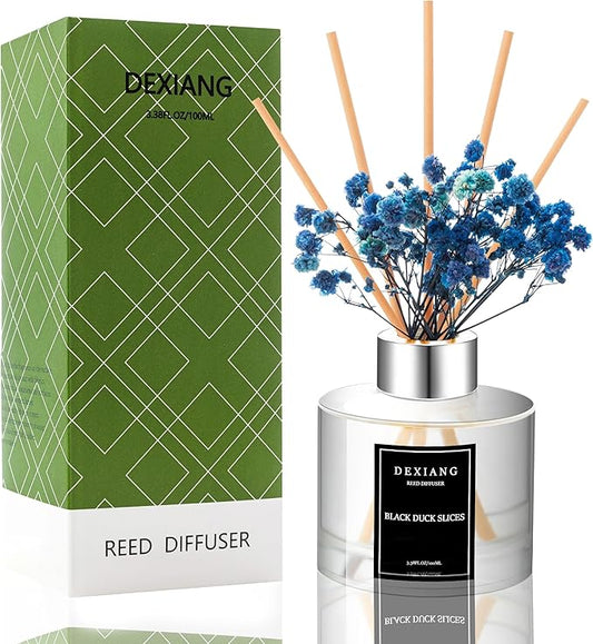 Strange Black Opium Reed Diffuser Set - 3.38 fl oz (100ml) Essential Oil with 6 Reed Sticks | Home & Bathroom Decor