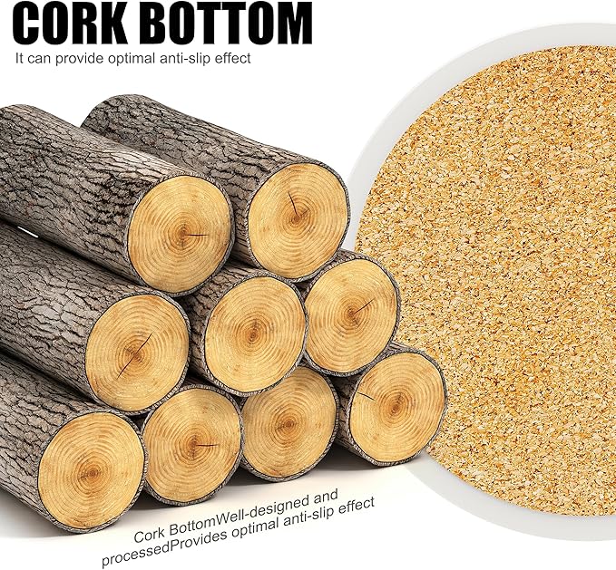 Coasters for Drinks Set of 4, Absorbent Ivory Marble Style with Metal Golden Holder, Ceramic Coaster Set Cup Mat for Home Decor, Bar, Kitchen, Party