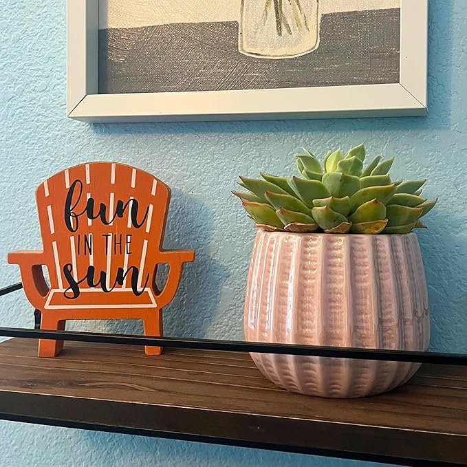 Admired by Nature 4" Ceramic Flower Planter, Ceramic Pot Planter, Indoor Ceramic Bowl, Houseplant Ceramic Pot, Decorative Planter for Indoor Plant Succulent Plant Home Décor, Lightweight, Light Pink