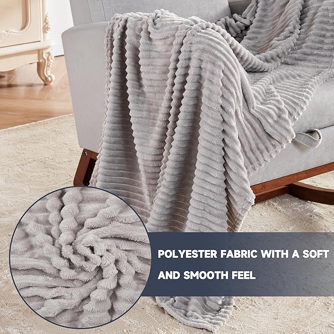 Rocking Chair Nursery Chair with Foot Rest, Nursery Rocking Chairs with High Back, Glider Rocking Chair, Baby Nursery Glider Rocker, Nursing Chair Accent Living Room Grey with Blanket