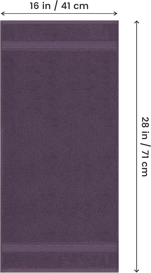 Utopia Towels 6 Pack Premium Hand Towels Set, 16 by 28 inches, 100% Ring Spun Cotton, Ultra Soft and Highly Absorbent 600GSM Towels for Bathroom, Gym, Shower, Hotel, and Spa, Plum