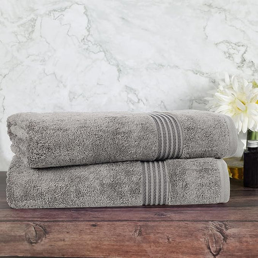 Superior Egyptian Cotton Bath Sheet Set, Oversized Towels for Home Bathroom, Master, Guest Bath, Decor Essentials, Quick Dry, Absorbent, Large Body Towel, Spa, Hotel, Resort, Set of 2, Charcoal