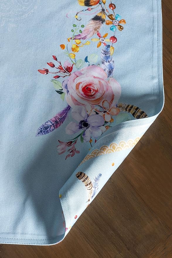 Maison d' Hermine Placemats Set of 4 100% Cotton Washable Cloth Place Mats, Reusable Table Mats for Kitchen Dining Decoration, Party, Wedding, Restaurant Spring/Summer (Ibiza, 13" x 19")