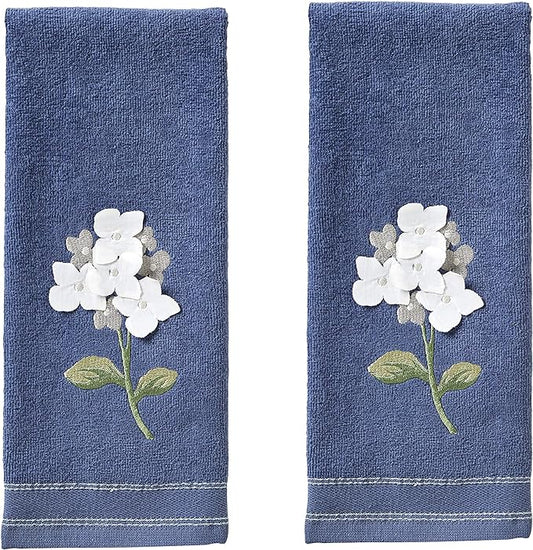 SKL Home Farm Hydrangea Hand Towel (2-Pack), Blue