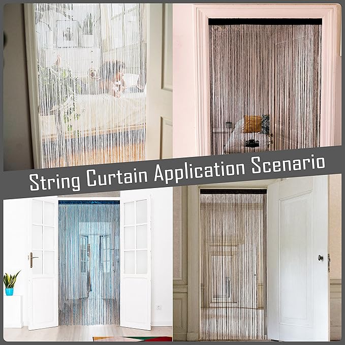 Doorway String Curtain Door Curtains,Boho Hippie Hanging Patio Room Decor Bedroom Wall Window Closet Kitchen Living Room Fringe Macrame Divider Panel Laundry Room Tapestry (Teal Blue, 100 x 200 cm)