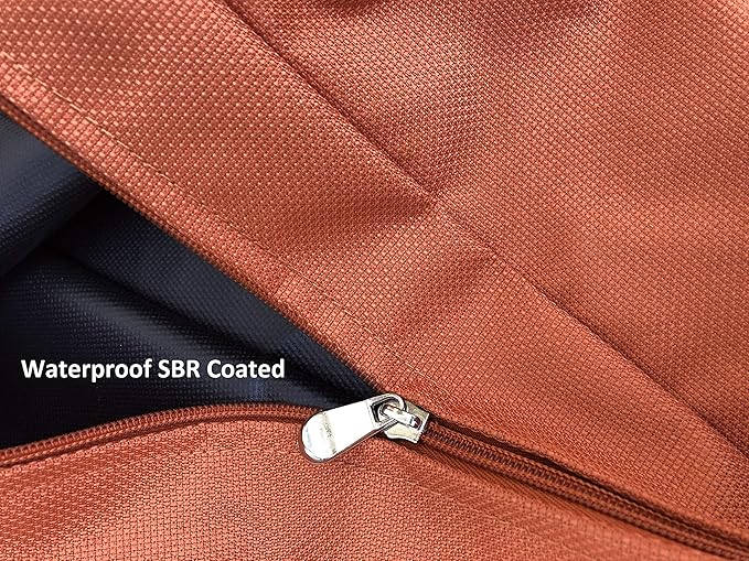 2 Pack 24X22X4 Inch Outdoor Water-Resistant Cushion Pillow Replacement Covers Only with Zipper for Patio Furniture, Sofa, Loveseat, Deep Seat Chair in Rust Color