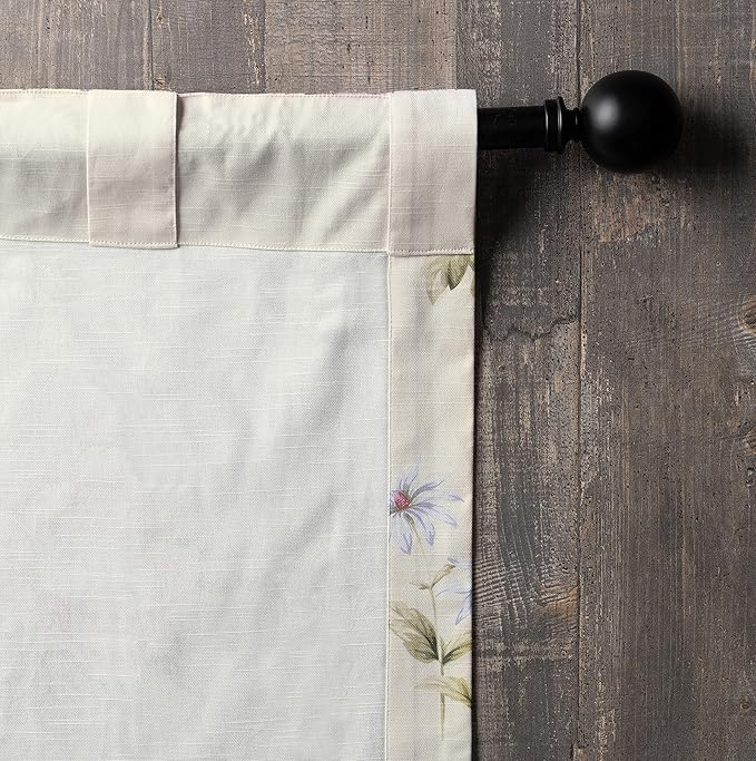 Maison d' Hermine Curtains for Living Room 100% Cotton 84 inch Length Two Panels Light Filtering Curtains for Bedroom Windows with Rod and Loop Pockets Drapes (Swyncombe Coral, 50" W x 84" L)